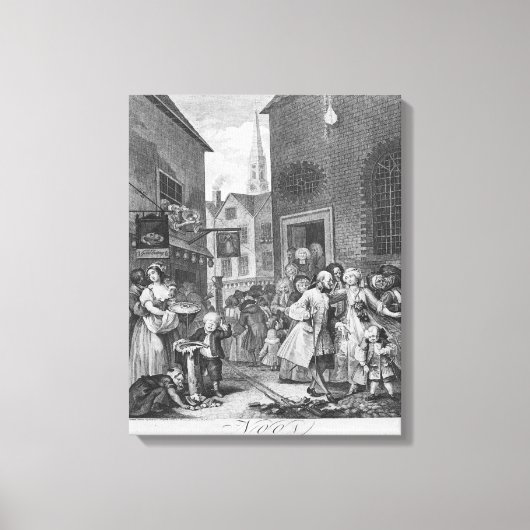 1738年正午の時刻 キャンバスプリント (正面)