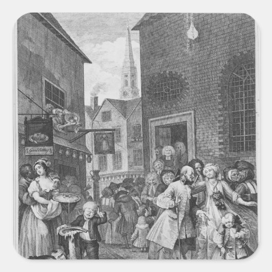 1738年正午の時刻 スクエアシール (正面)