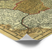 1739ポーランドの地図 ポスター (角)