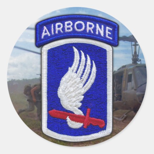 173rd ABNの空挺旅団の退役軍人の獣医LRRP ラウンドシール (正面)