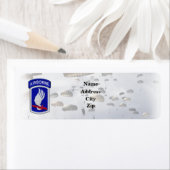 173rd ABN BDEスカイソルジャーズ退役軍人差出人住所 ラベル (インサイチュ)