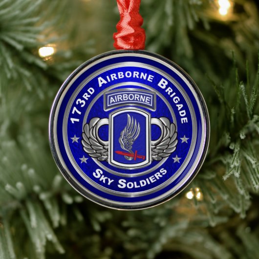 173rd Airborne Brigade Christmas メタルオーナメント (ツリー)