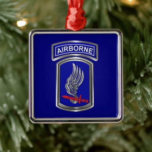 173rd Airborne Brigade Christmas メタルオーナメント (ツリー)
