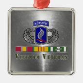 173rd Airborne Brigade Vietnam Vet Christmas メタルオーナメント (正面)