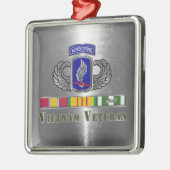 173rd Airborne Brigade Vietnam Vet Christmas メタルオーナメント (左)