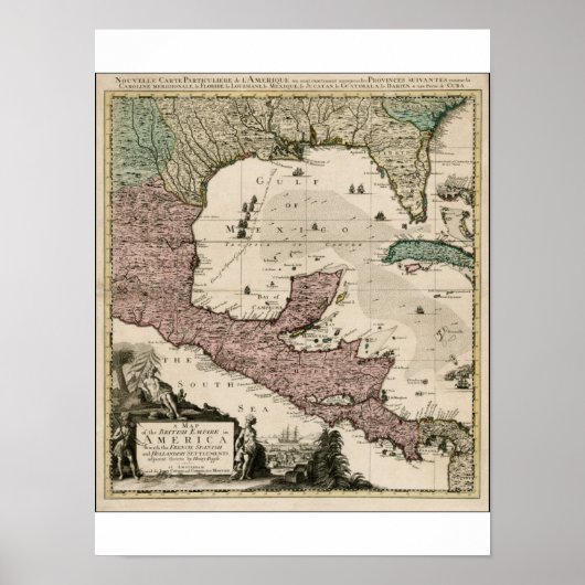1742の地図 ポスター (正面)