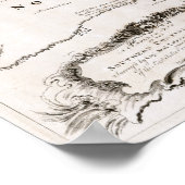 1744オーストラリアの地図 ポスター (角)