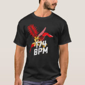174 Bpm Dnb Music Junglist Tropical Flower Drum N  Tシャツ (正面)