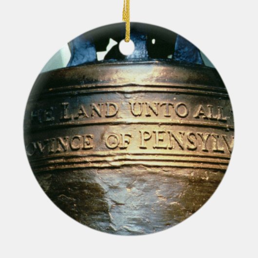 1751年に依託される自由の鐘(青銅) (aを見て下さい セラミックオーナメント (裏面)