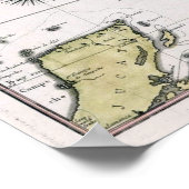 1755カロライナ、フロリダおよびバハマ諸島 ポスター (角)