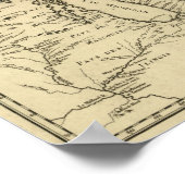 1755湖素晴らしとニューフランス/カナダの地図 ポスター (角)