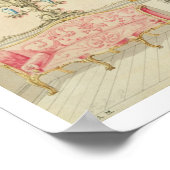 1755-60スケッチルームインテリアの提案(w/c) ポスター (角)