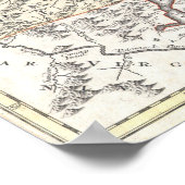 1756年のニューイングランドおよび大西洋州の古地図 ポスター (角)