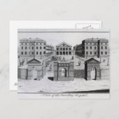 1756年のファウンドリング病院の眺め ポストカード (正面/裏面)