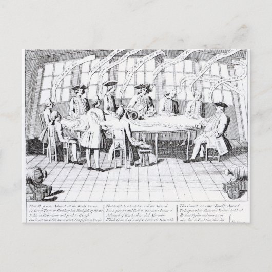 1756年の軍議 ポストカード (正面)