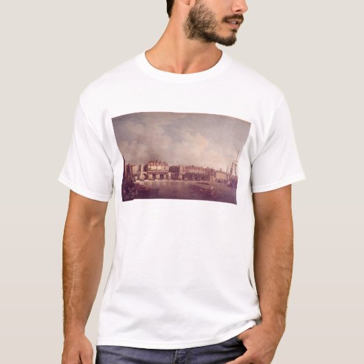 1757年に変化の前のロンドン橋 Tシャツ (正面)