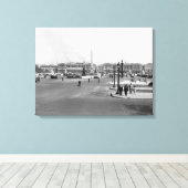 1757年に設計されたPlace de la Concorde キャンバスプリント (インサイチュ (ウッドフロア))