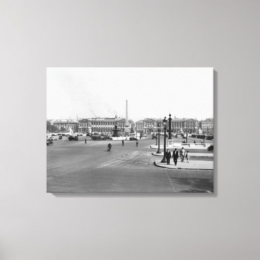 1757年に設計されたPlace de la Concorde キャンバスプリント (正面)