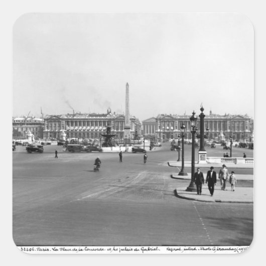 1757年に設計されたPlace de la Concorde スクエアシール (正面)