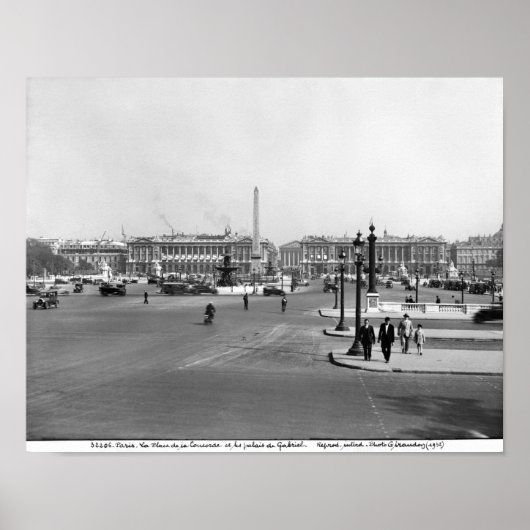 1757年に設計されたPlace de la Concorde ポスター (正面)