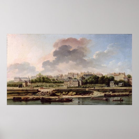 1757年の波止場とパッシー村 ポスター (正面)