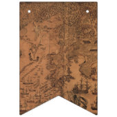 1758ケープブレトンアンティークの地図 バンティングフラッグ (第3の旗)