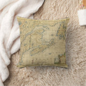 1758年のニューイングランド及びノバスコシアの地図トマスKitchin クッション (ブランケット)