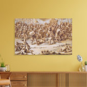 1760年代の「The Iliad」へのイラストレーション（ペンとインク） キャンバスプリント (インサイチュ (リビング))