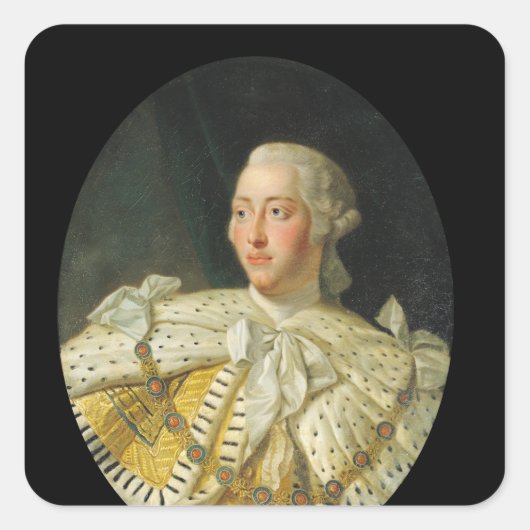 1760年以降のジョージ3世の王のポートレート スクエアシール (正面)