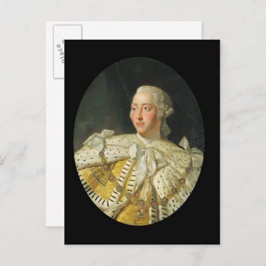 1760年以降のジョージ3世の王のポートレート ポストカード (正面/裏面)
