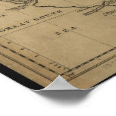 1762カナダの地図 ポスター (角)