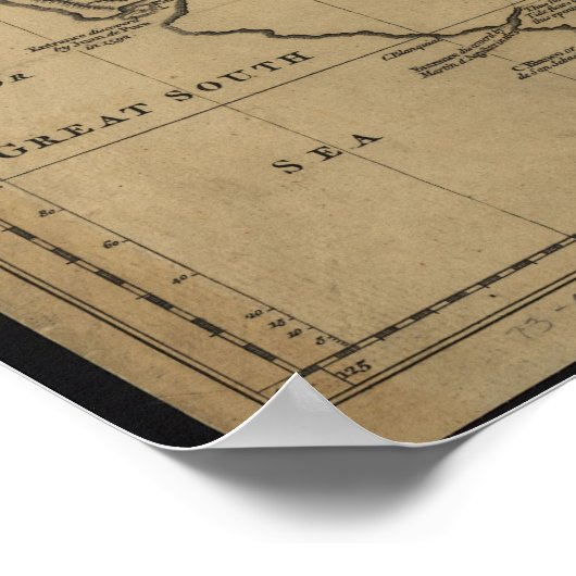 1762カナダの地図 ポスター (角)