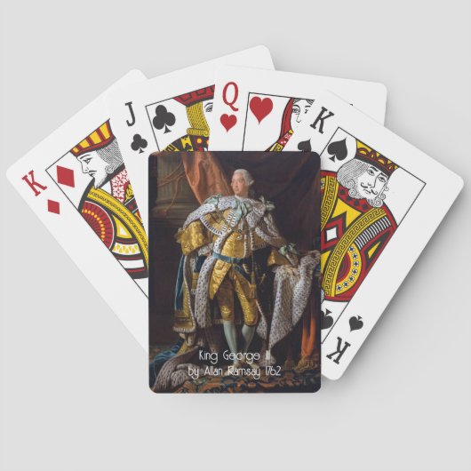 1762年アラン・ラムゼイによるジョージ3世 トランプ (裏面)