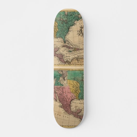 1763北米の地図 スケートボード (正面)