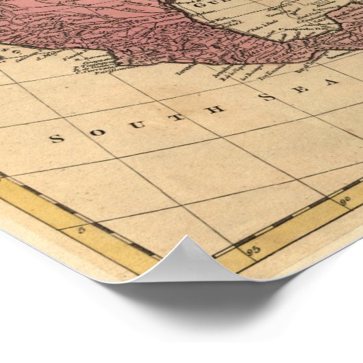 1763北米の地図 ポスター (角)