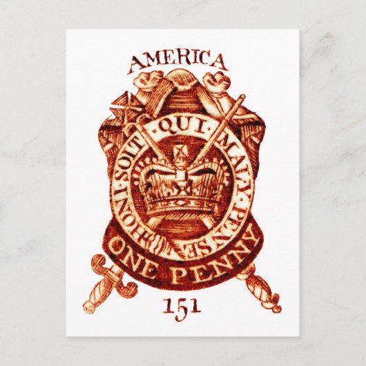1765アメリカの印紙 ポストカード (正面)