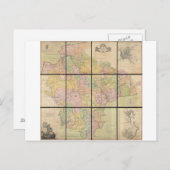 1765ベンジャミン・ドーンによるデヴォンシャーの地図 ポストカード (正面/裏面)