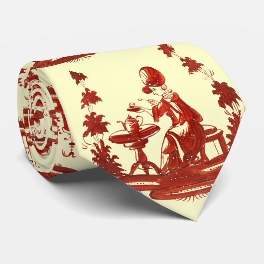 1765年頃Creamwareの茶道、 ネクタイ (ロール)