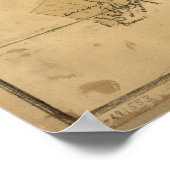 1766年コネチカット植民地の地図 ポスター (角)