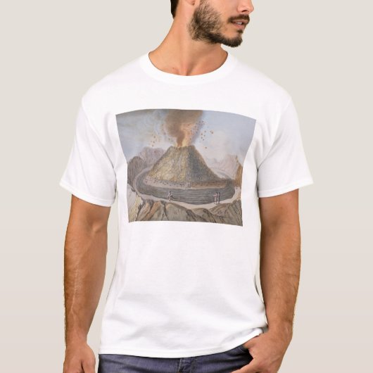 1767年のEの前のVesuviusの円錐形のインテリア Tシャツ (正面)