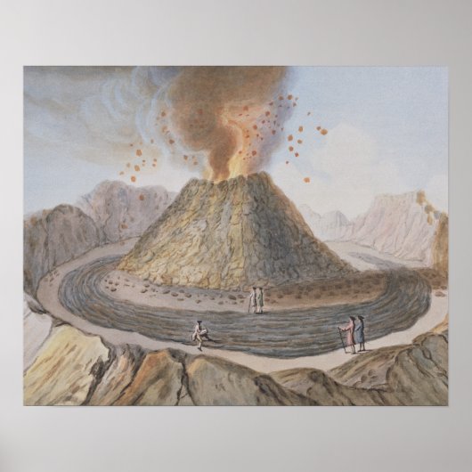 1767年以前のヴェスビウスの円錐のインテリア ポスター (正面)