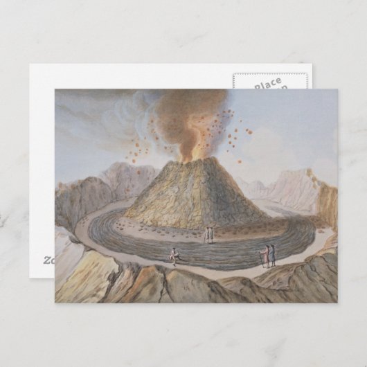 1767年以前のヴェスビウスの円錐のインテリア ポストカード (正面/裏面)
