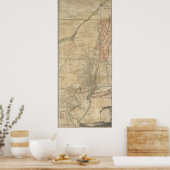 1768ニューヨークとニュージャージーのジェフリーの地図 ポスター (キッチン)