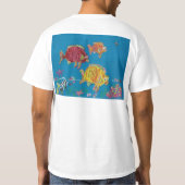 #176 Sanibel Captivaの島の魚の芸術のTシャツ Tシャツ (裏面)
