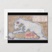 1770年からサンファンプエルトリコの地図 ポストカード (正面/裏面)