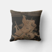 1770年頃夜に戦っている武士 クッション (裏面)