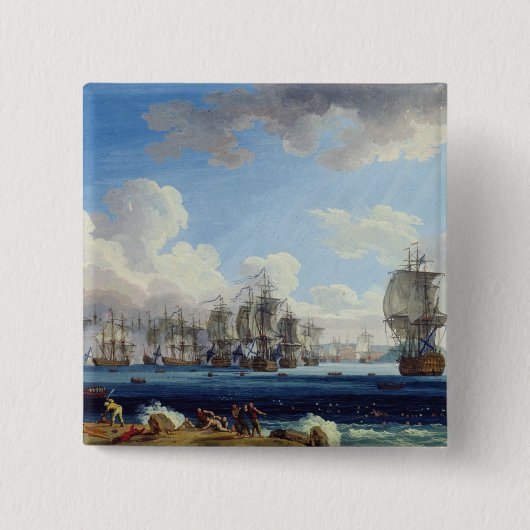 1770年7月5日のChesmaの戦い 缶バッジ (正面)