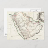 1771年のサウジアラビアの古地図 ポストカード (正面/裏面)