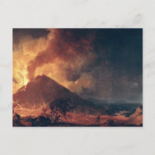 1771年の山・ベスビウスの噴火 ポストカード (正面)