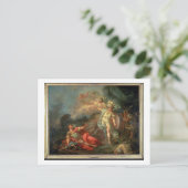 1771年の火星とミネルヴァの戦い(c油) ポストカード (スタンド正面)